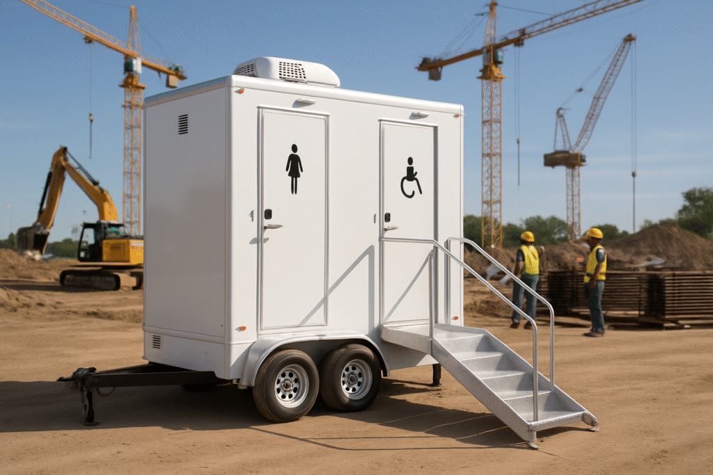 portable restroom for your construction site